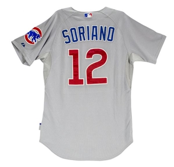 2009 Alfonso Soriano Game Worn Chicago Cubs Jersey (Cubs Team LOA)